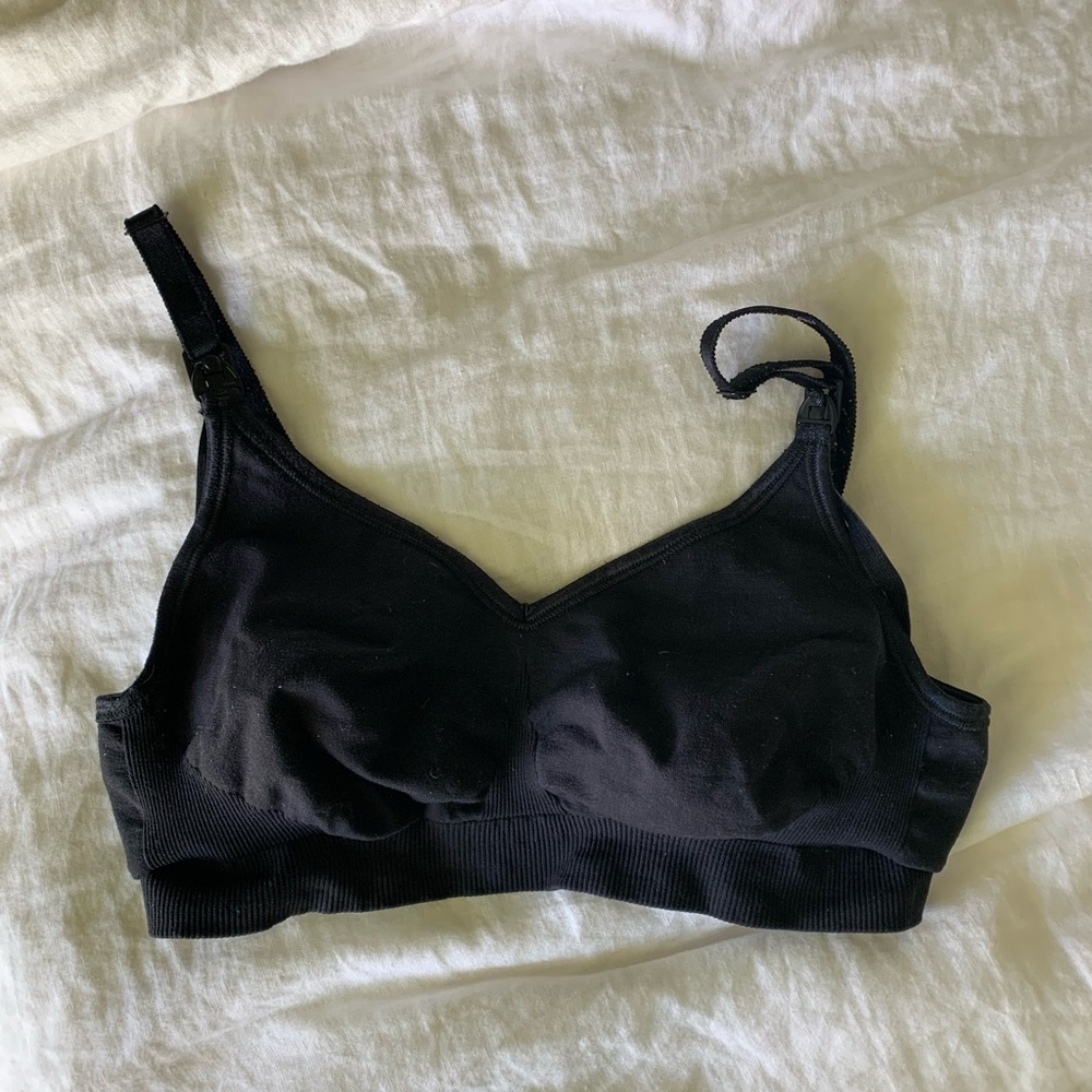 Bravado black nursing bra size Medium with free nude bra